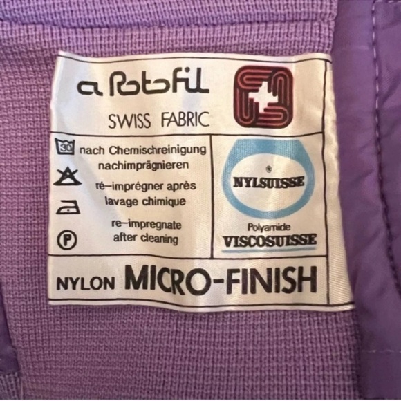 Vintage FERA Ski Overalls Rare Purple SZ 12 - Picture 11 of 13